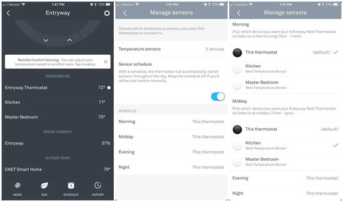 nest temperature sensor app